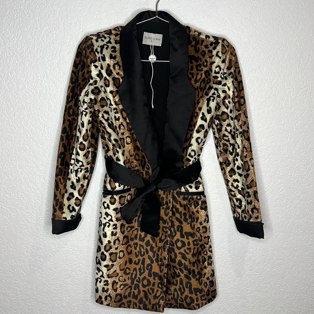 New Valentina Shah Leopard Blazer Dress Size 0 Revolve - Picture 2 of 15